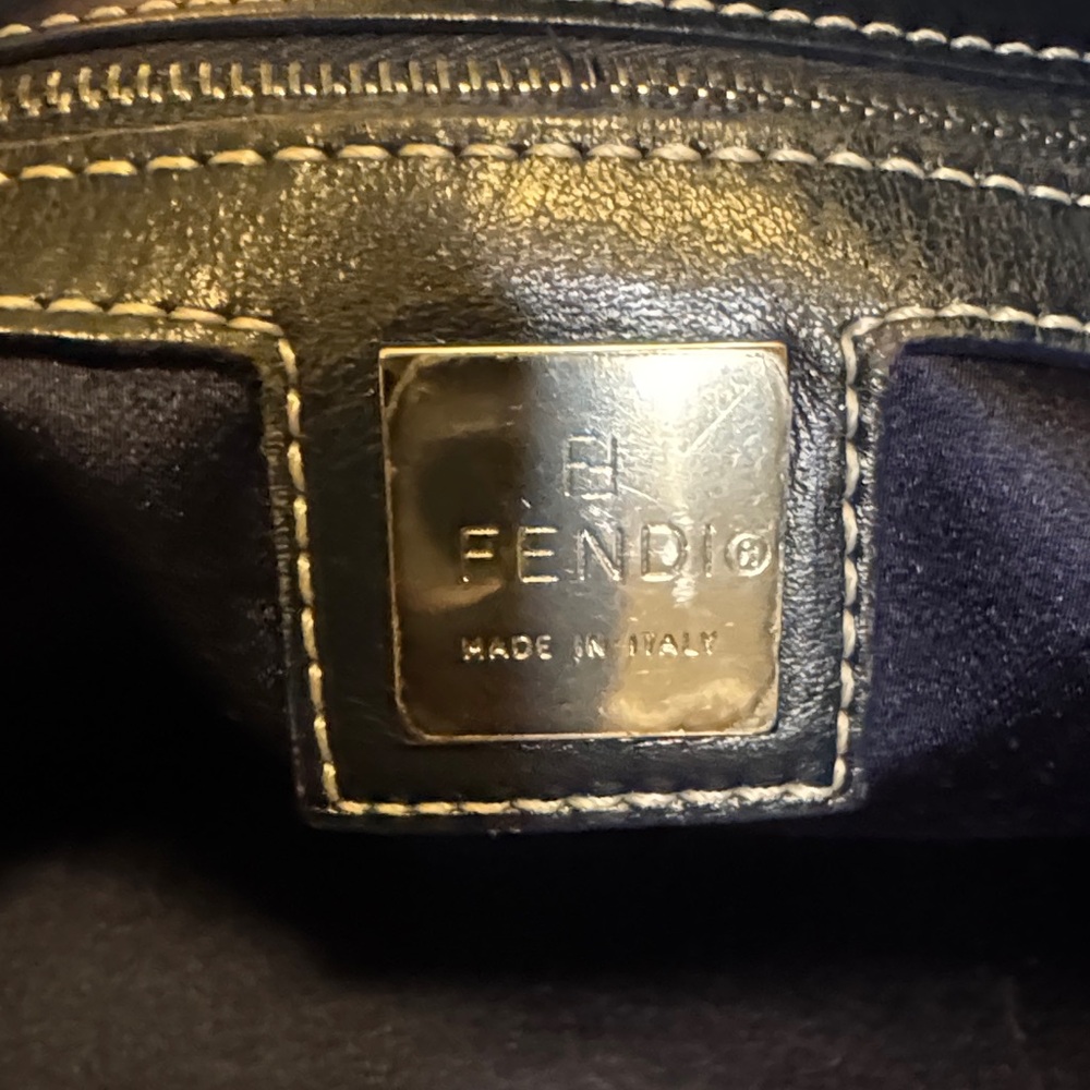 Fendi Authentic Black And Brown Patterned Tote - image 6